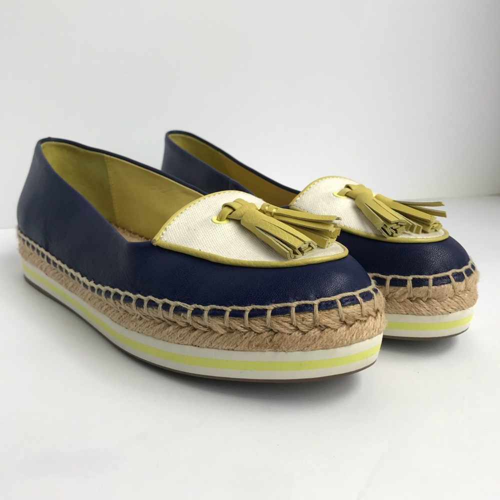 Coach Navy and Yellow Espadrilles
